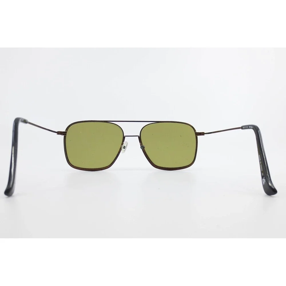 Colours by Alexander Julian Finzi Brown Square Aviator Eyeglass Frames 56-17-145